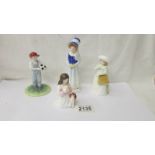 4 Royal Doulton figurines - Pride & Joy HN4162, Innocence HN3730,