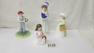 4 Royal Doulton figurines - Pride & Joy HN4162, Innocence HN3730,