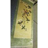 A good quality mid 20th century Chinese rug/wall hanging depicting birds and foliage.