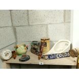 A good collection of collectables including bed pan, pipes & enamel signage etc.