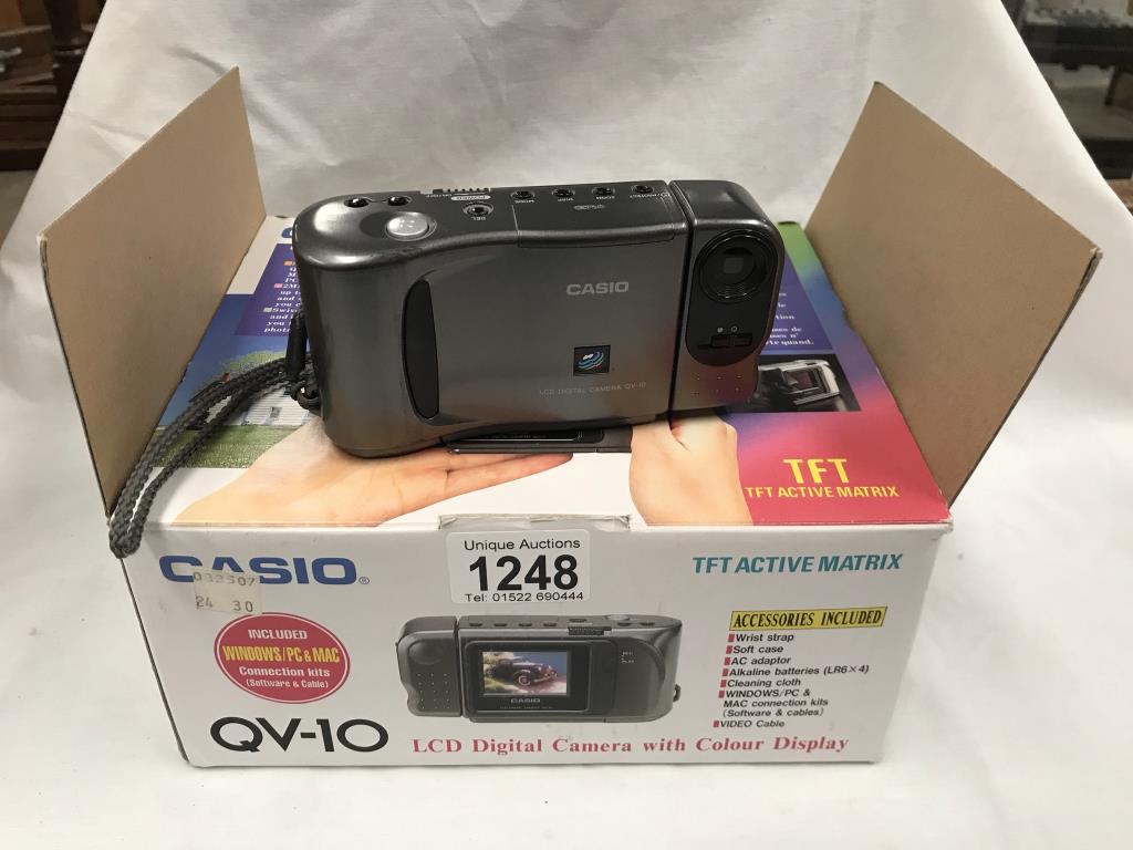 A Casio QV10 digital camera with LCD viewing screen (early version)