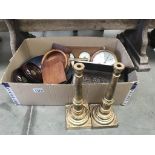 A quantity of wooden items including bottle coasters, gingerbread figure moulds,