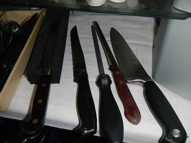 A mixed lot of cutlery including carving implements. - Image 2 of 3