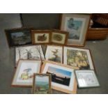 A mixed lot of good framed and glazed watercolours.