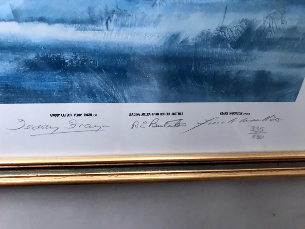 2 framed & glazed signed RAF prints, 'A Blenheim will fly again', - Image 15 of 15