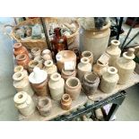 A large lot of glazed pottery & pipe cleaners