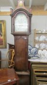 An oak cased 8 day Grandfather clock with painted dial marked C Holborn, South Cave.