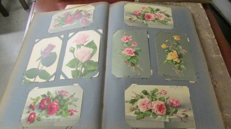 Two albums of vintage postcards (approximately 220). - Image 5 of 17