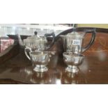 A Viner's of Sheffield four piece silver plate tea set.