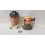 Two Royal Doulton Character jugs - The Hampshire Cricketer D6739 and W G Grace (1848-1915),
