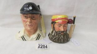 Two Royal Doulton Character jugs - The Hampshire Cricketer D6739 and W G Grace (1848-1915),