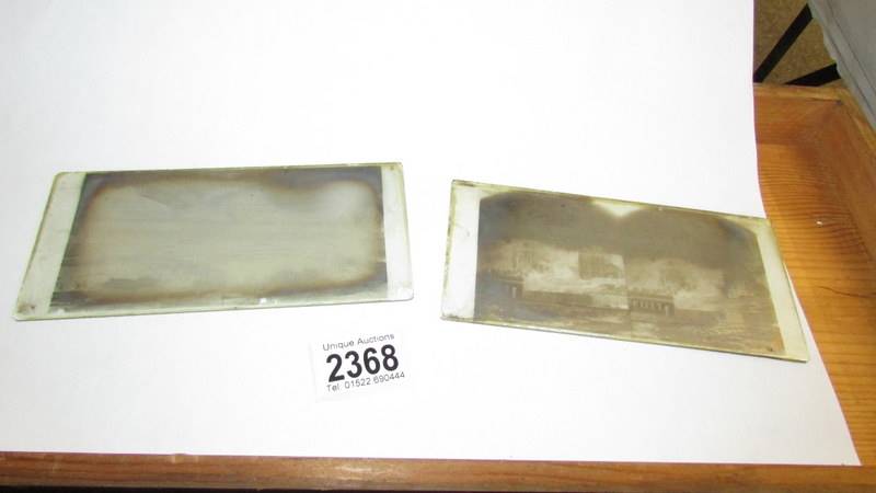 1. Glass stereo negatives - A collection of c. 57 early glass collodion stereo negatives c. - Image 3 of 5