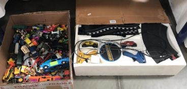 A large box of play worn Die cast including Matchbox, Superfast,