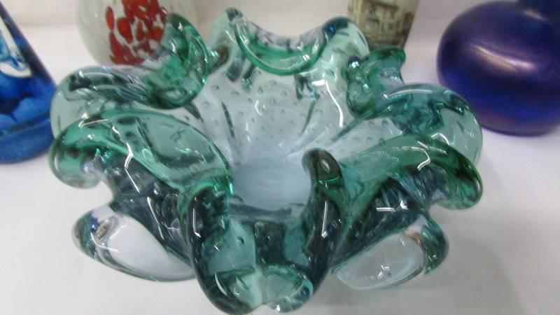 Five items of glass ware including Caithness paperweight. - Image 3 of 8