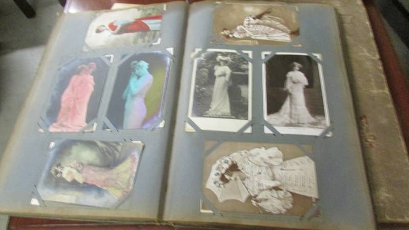 Two albums of vintage postcards (approximately 220). - Image 9 of 17