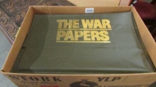 Nine folders of 'The War Papers'.
