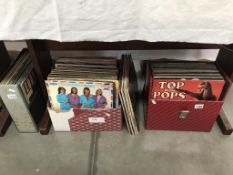 A large quantity of LP records including ABBA & Top of the Pops etc.