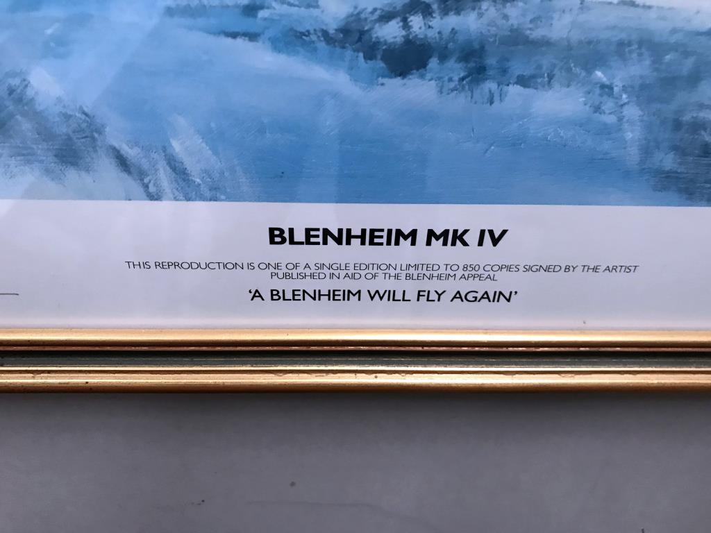 2 framed & glazed signed RAF prints, 'A Blenheim will fly again', - Image 14 of 15