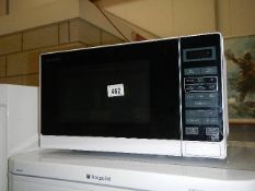 A Sharp microwave oven.