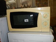 A microwave oven.