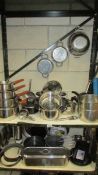 A good lot of stainless steel pans.