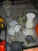 A quantity of garden ornaments.