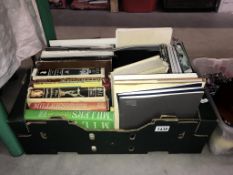 A large box of antique reference books