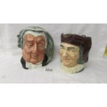 Two Royal Doulton character jugs - The Lawyer D6498 and Simon Cellarer.