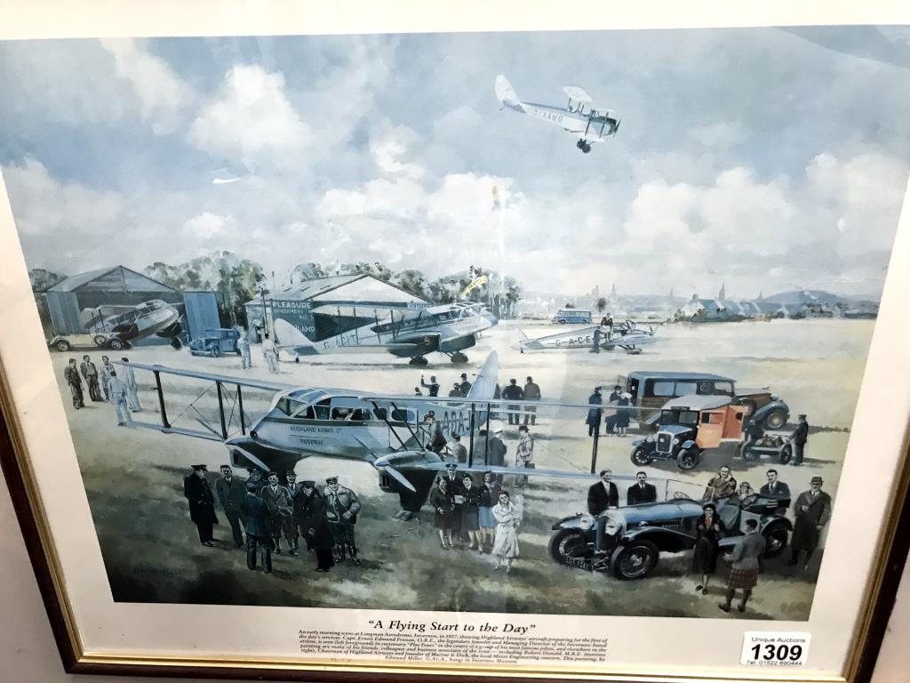 2 framed & glazed signed RAF prints, 'A Blenheim will fly again', - Image 6 of 15