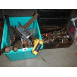 Two boxes of tools etc.