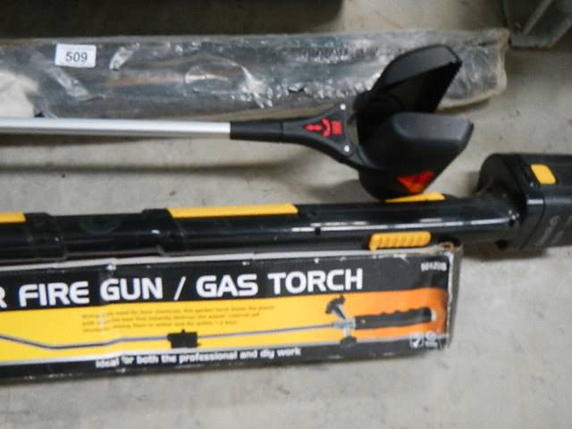 A weed burner fire gun gas torch, a battery branch cutter, roof rack etc. - Image 3 of 3