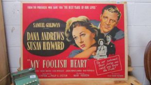 A vintage film poster 'My Foolish Heart'.