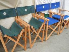 Four folding 'Director's' chairs.