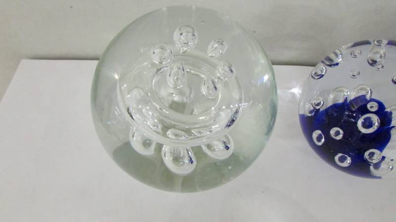 Six glass paperweights including millifiori. - Image 2 of 7
