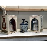 2 Bells whisky decanters celebrating the birth of Prince William & Prince Henry of Wales,