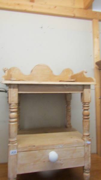 An old pine wash stand.