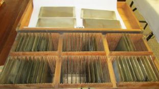 1. Glass stereo negatives - A collection of c. 57 early glass collodion stereo negatives c.