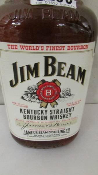 A large bottle of Jim Beam Kentucky Straight Bourbon whisky. - Image 2 of 2