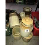 A large lot of stoneware jugs