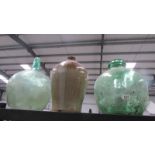2 large green vivariums & a large stoneware glazed jug ****Condition report****