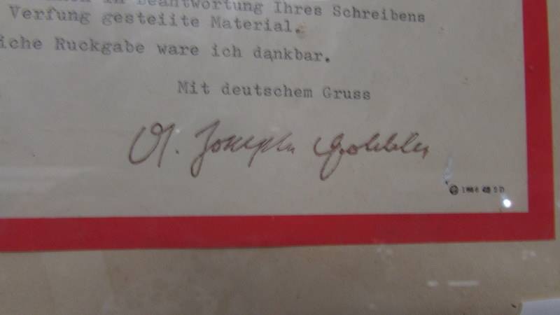 A Nazi era quick letter to Herrn Reichminister Darre Berlin from Dr. Joseph Goebbels dated 1/4/37. - Image 4 of 4