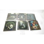 A set of 6 coloured lantern slides depicting religious scenes.