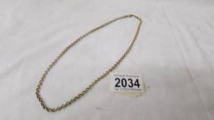 A 9ct gold neck chain, 15.8 grams.