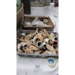 A good lot of clay pipe bowls and other fossils etc.