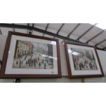 Two framed and glazed Lowry prints, 47 x 57 cm.