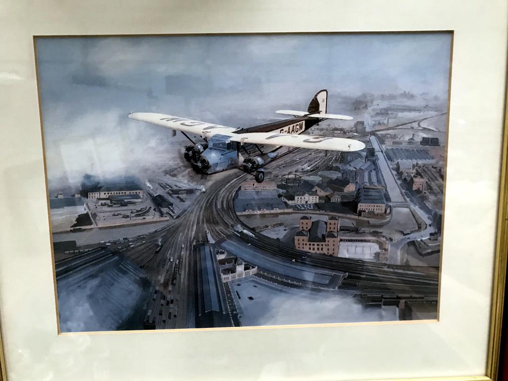 2 framed & glazed signed RAF prints, 'A Blenheim will fly again', - Image 4 of 15