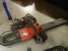 A chain saw.