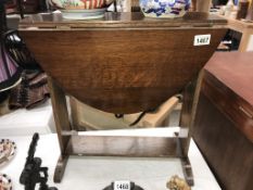 A small oak drop leaf table