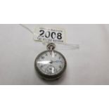 A Victorian ladies silver fob watch, in working order.