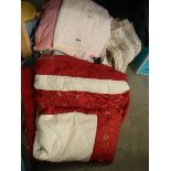 A quantity of towels, curtains etc.